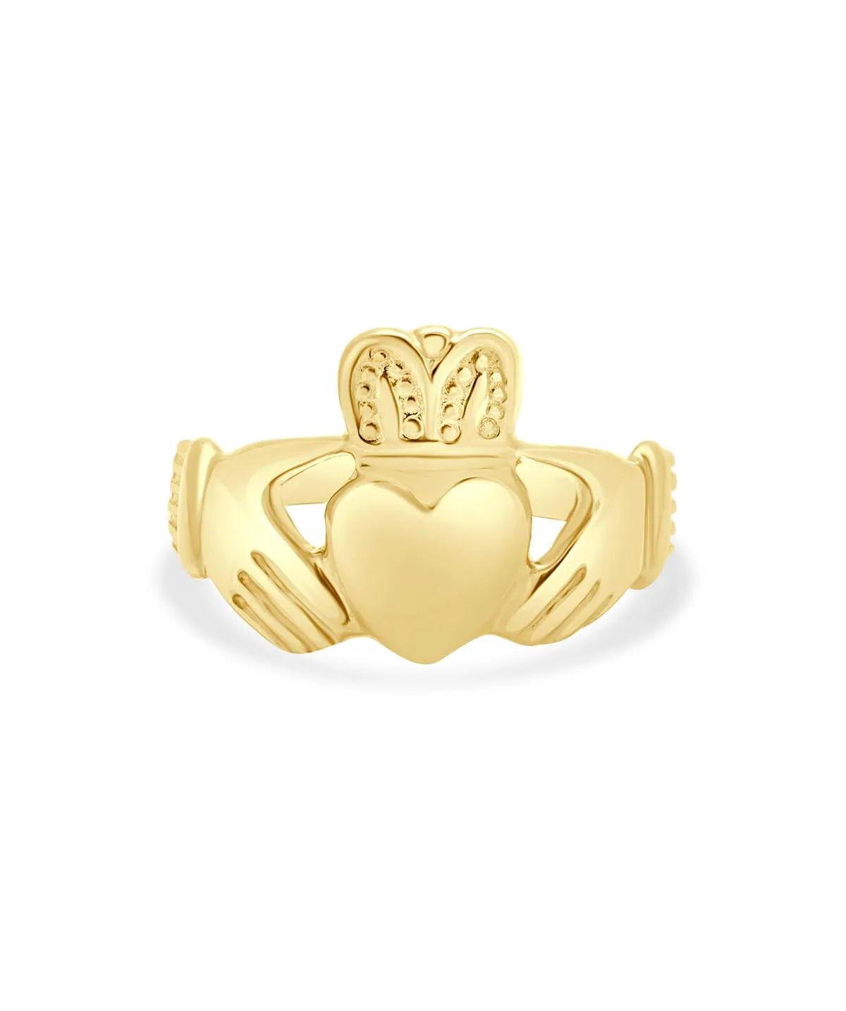 14K Yellow Gold Claddagh Ring