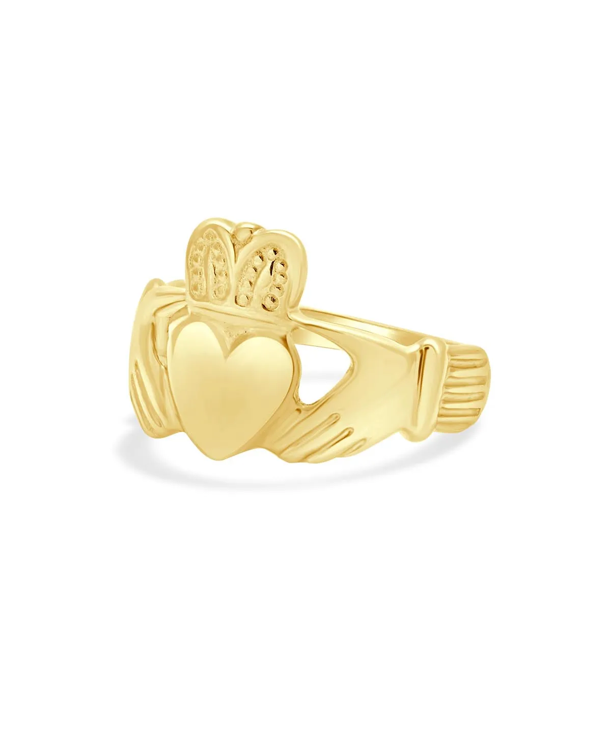 14K Yellow Gold Claddagh Ring