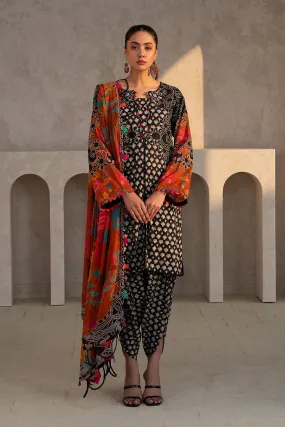 3-PC Unstitched Printed Lawn Shirt with Chiffon Dupatta and Trouser CP4-25