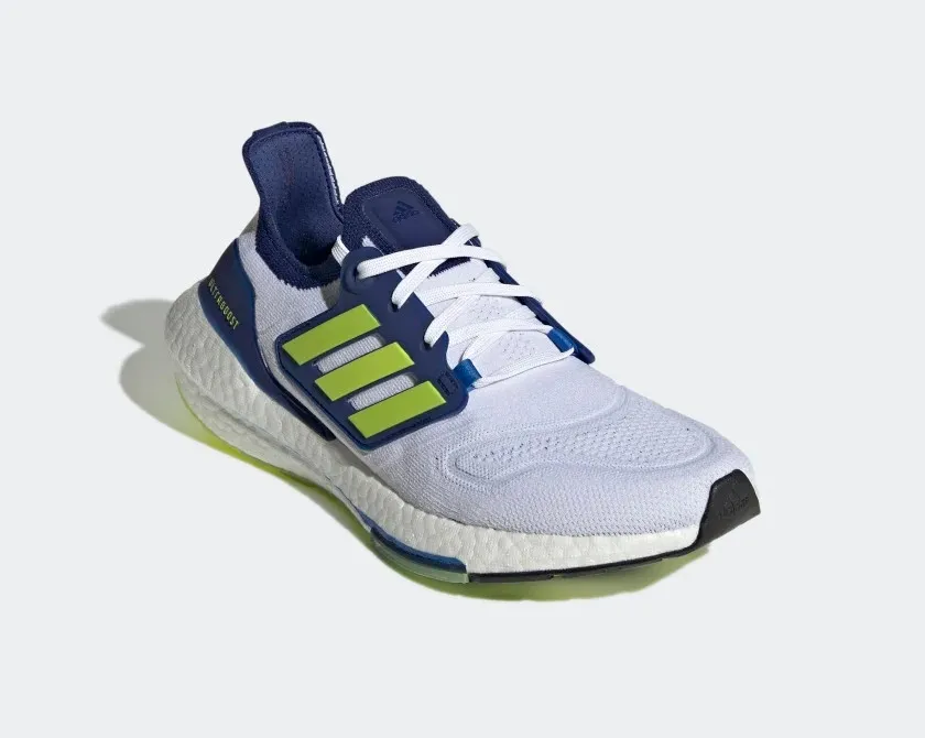 Adidas Ultra Boost 22 Cloud White Solar Yellow Victory Blue GZ7211