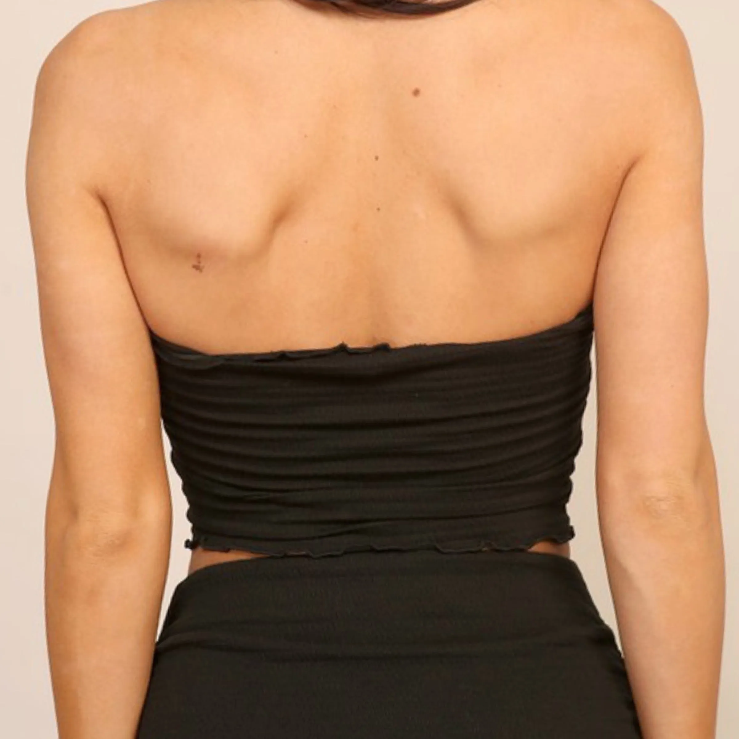 Alyssa Smocked Strapless Crop Top