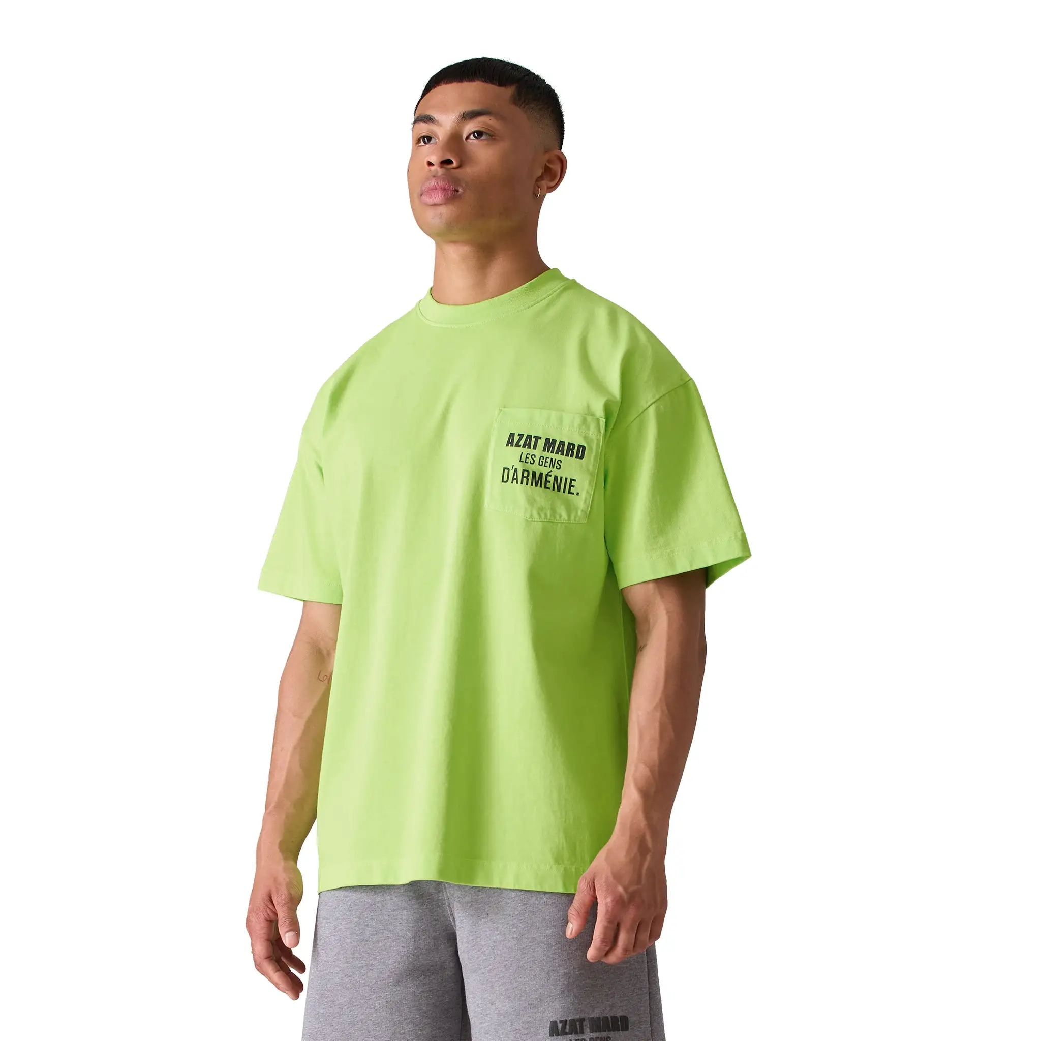 Azat Mard Les Gens T Shirt Lime Green