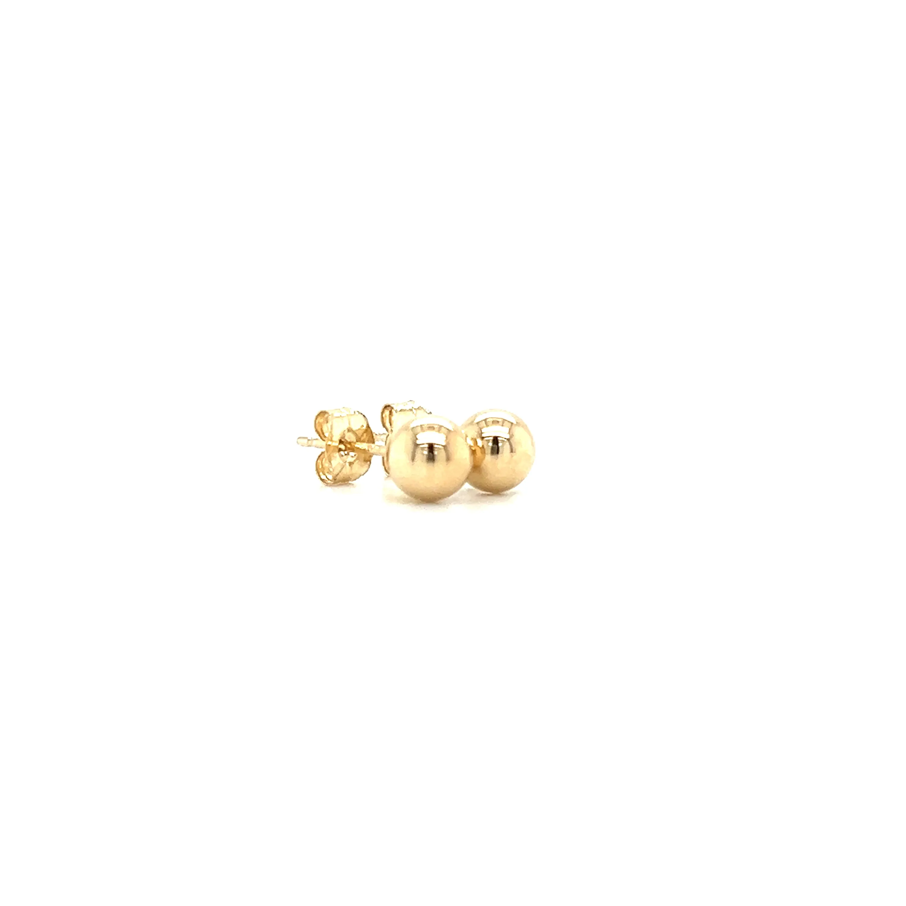 Ball 5mm Stud Earrings in 14K Yellow Gold