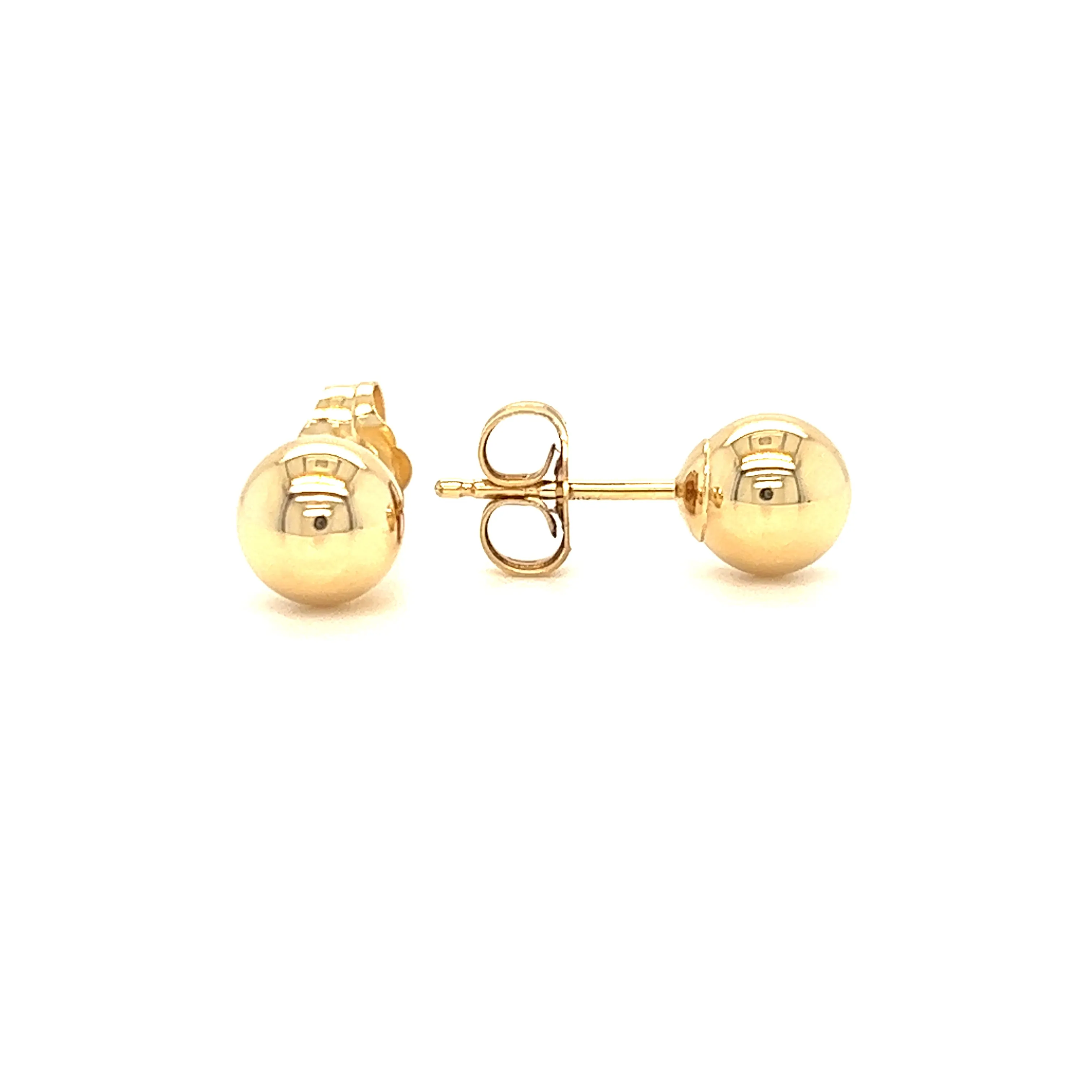 Ball 6mm Stud Earrings in 14K Yellow Gold