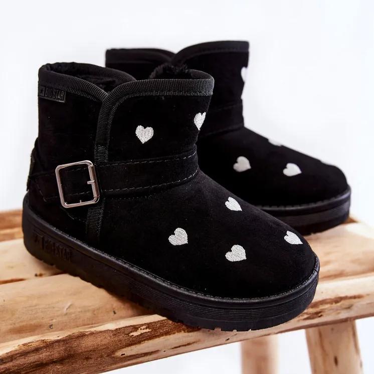 Black Children's Snow Boots Big Star KK374243