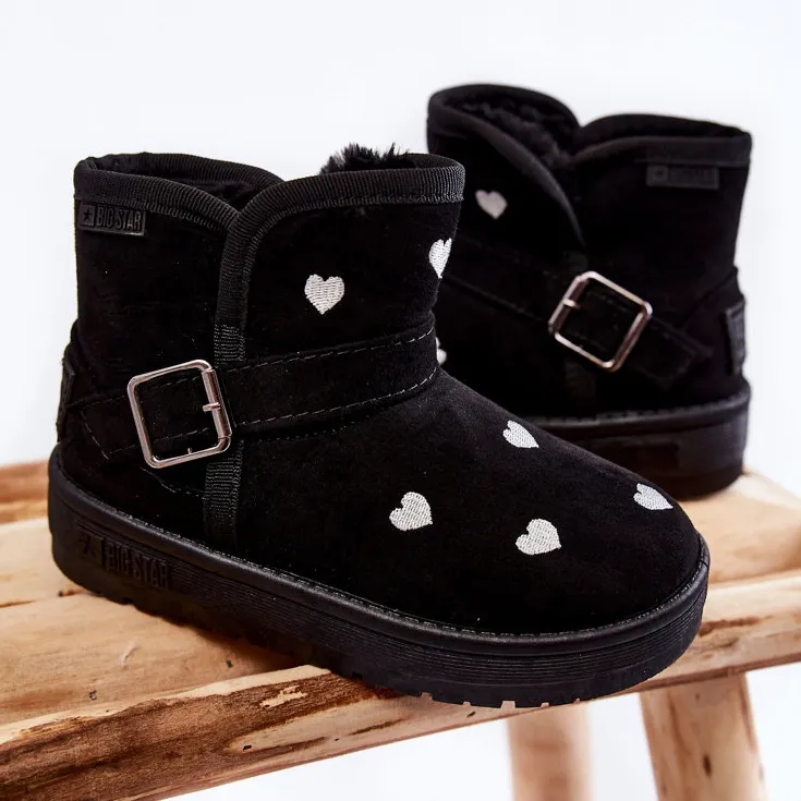 Black Children's Snow Boots Big Star KK374243