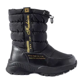 Black insulated Taziano high snow boots