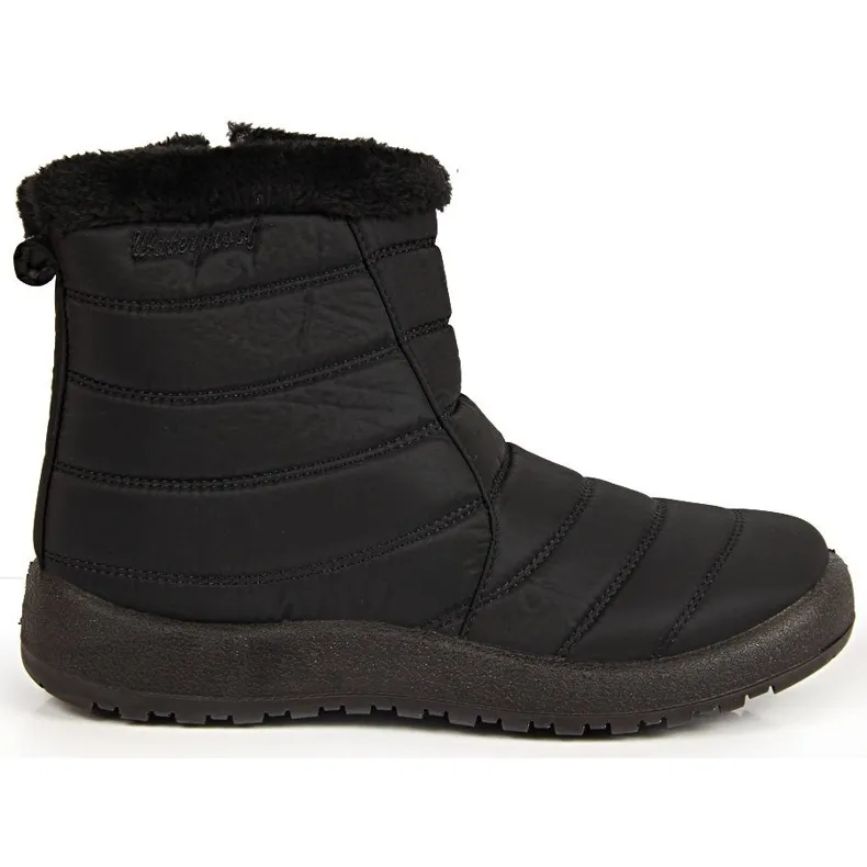 Black NEWS waterproof zipper snow boots