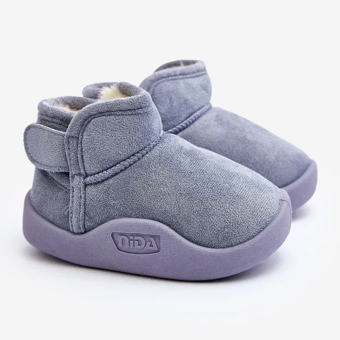 Blue Benigna Children's Snow Boots With Fur Insulation