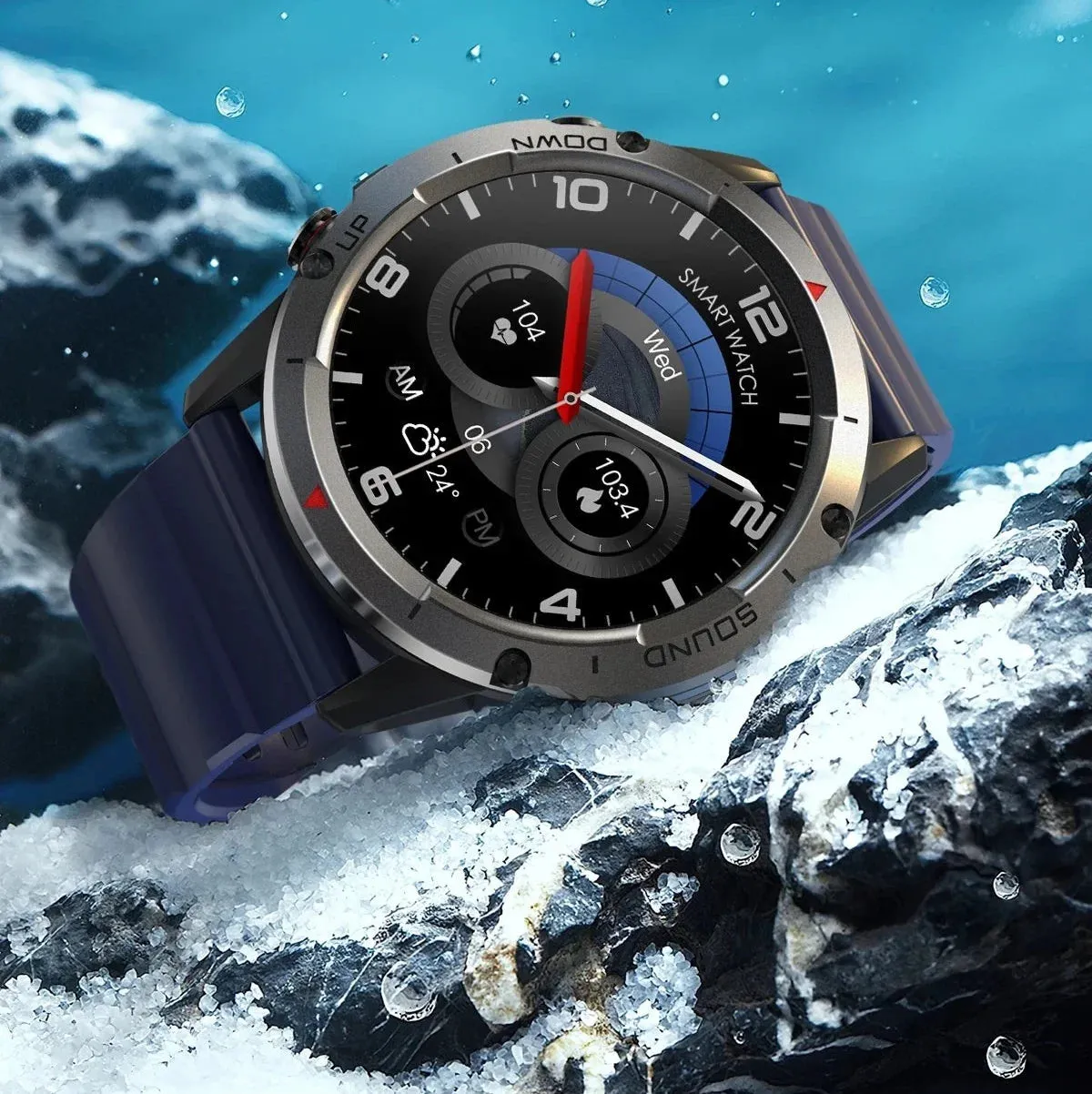 Bluetooth Call IP68 Waterproof Fitness Modes Custom Dial Sports Smartwatch