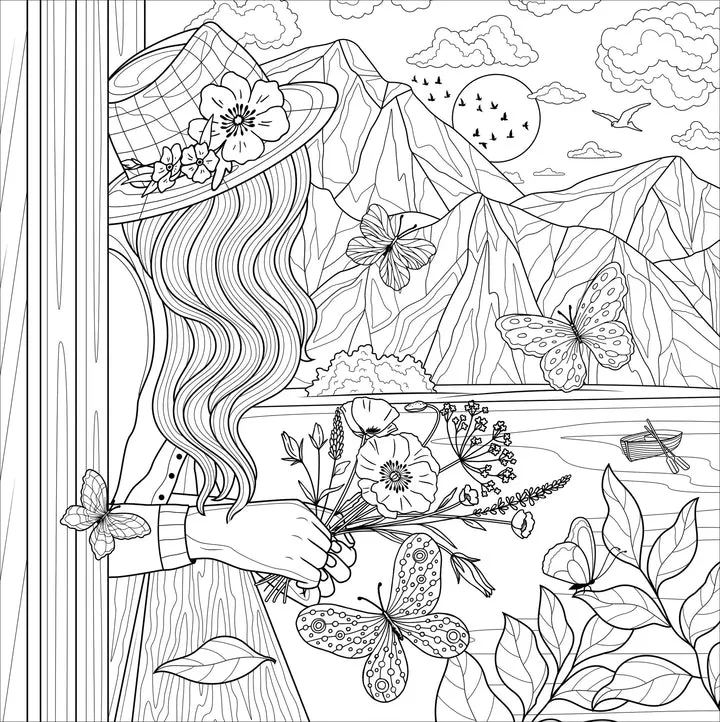 Boho Dreams Artist's Colouring Book