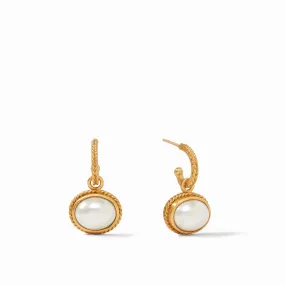 Calypso Hoop & Charm Earring Gold Pearl Julie Vos