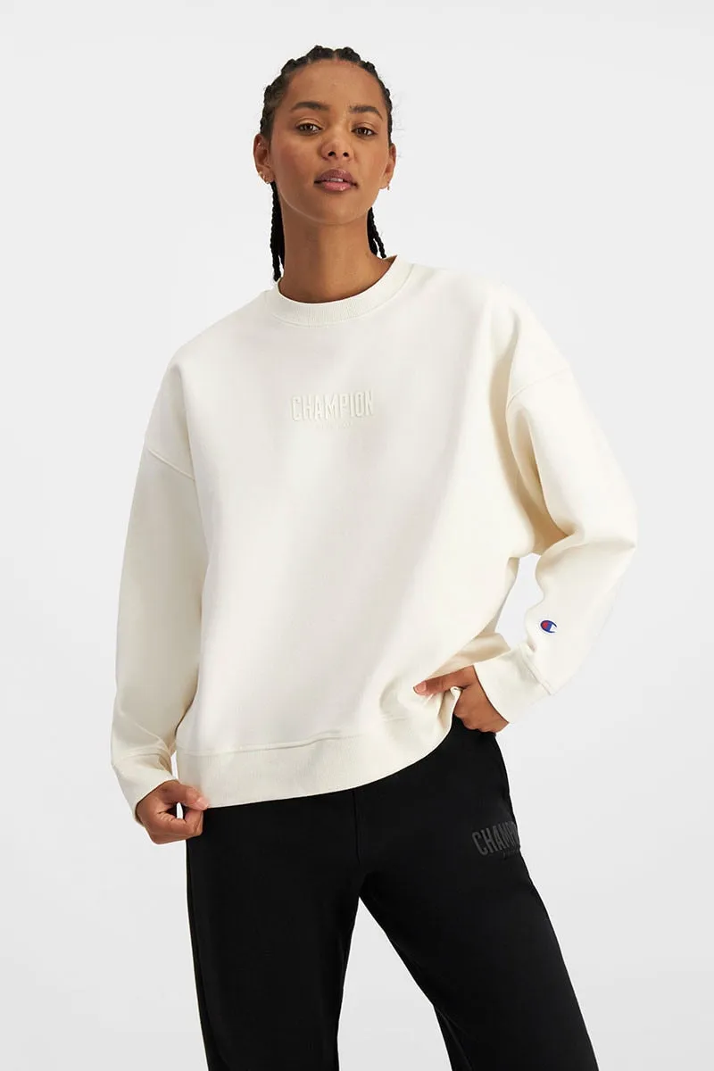 CHAMPION WOMEN'S ROCHESTER WHITE SWEATSHIRT