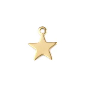 Charms, 304 Stainless Steel, Star, Gold Plated, 11.5mm