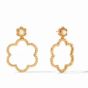 Colette Statement Earrings Gold Pearl by Julie Vos