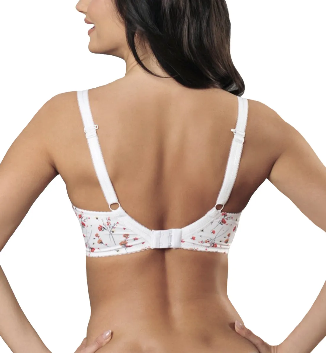 Comexim Inez Padded Plunge Underwire Bra (CMINEZ) - White Floral