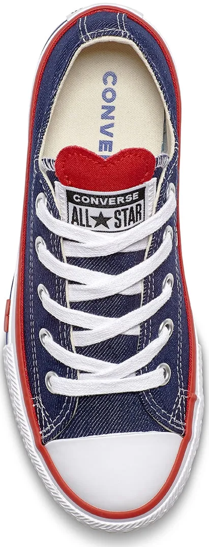 Converse Kid's Chuck Taylor All Star Low Top Navy/Enamel Red/Blue