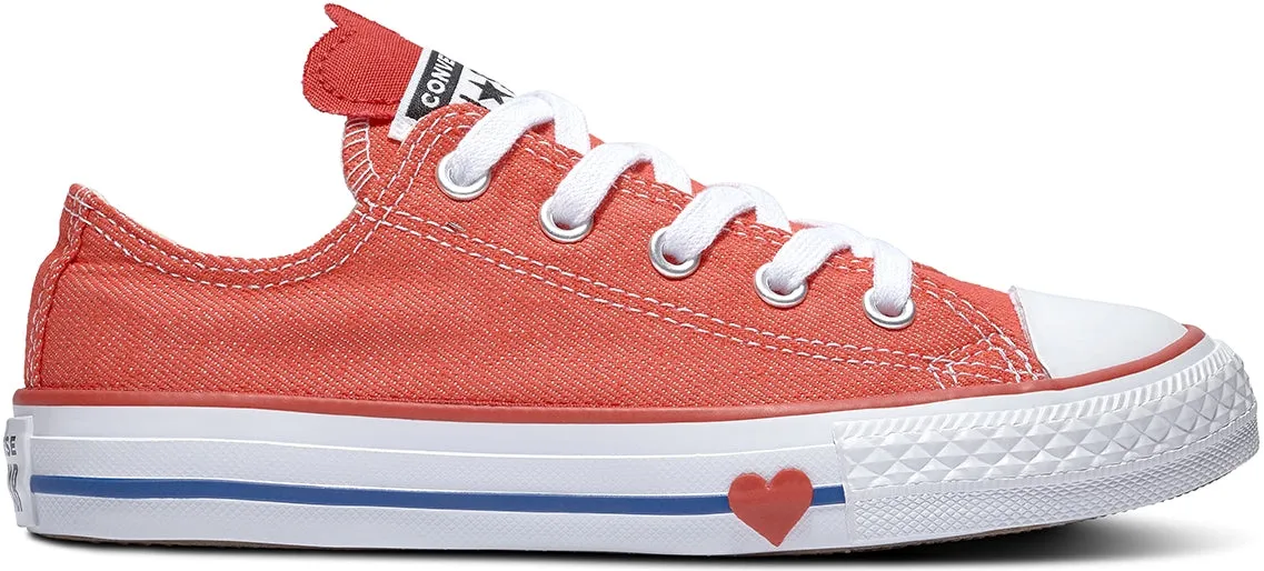 Converse Kid's Chuck Taylor All Star Low Top Sedona Red/Enamel Red/Blue