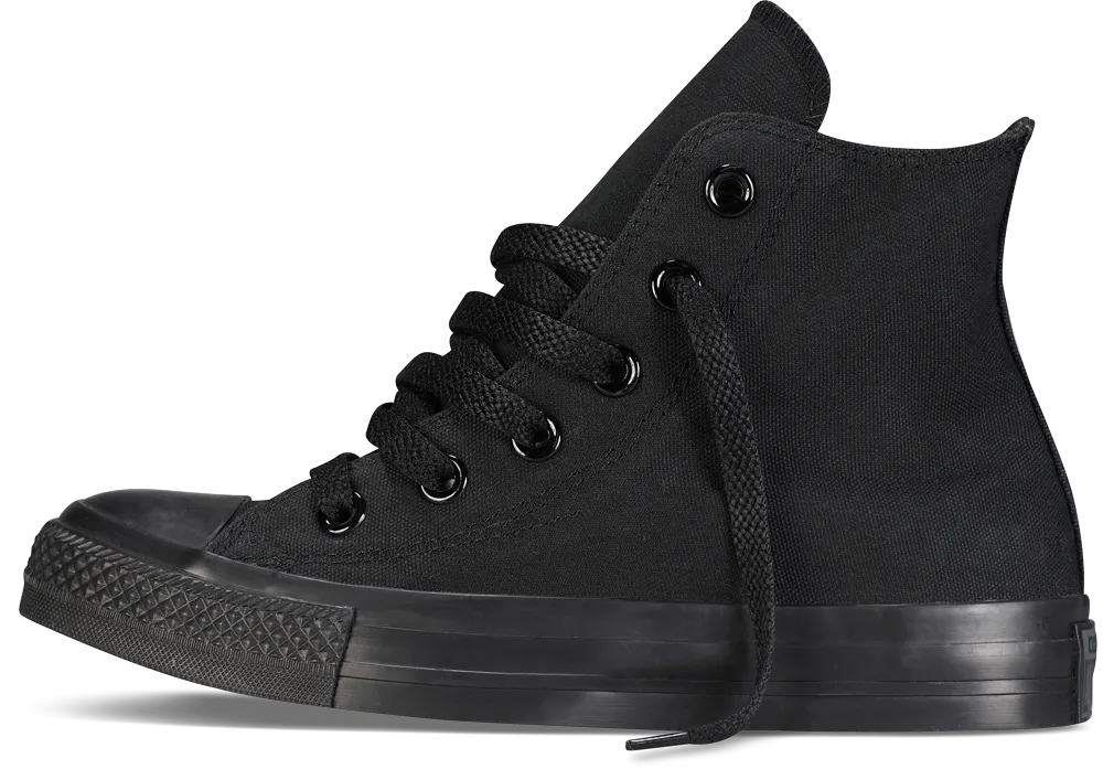 Converse Youth Chuck Taylor All Star Hi Top Black Monochrome