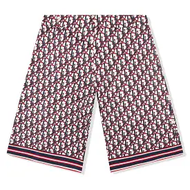 Dior Oblique Bermuda White Multi Silk Twill Shorts