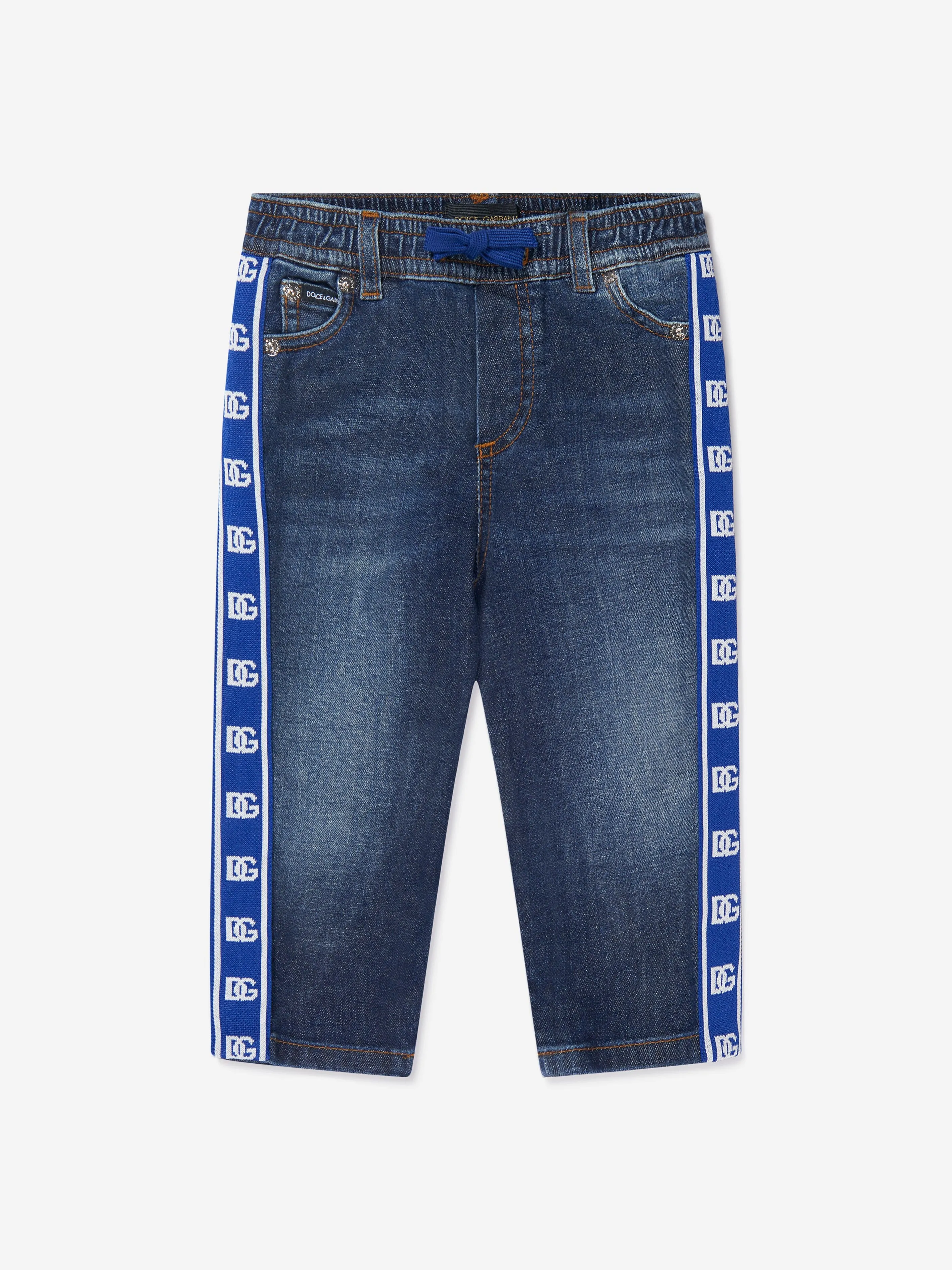 Dolce & Gabbana Kids - Baby Boys Logo Tape Jeans | Childsplay Clothing