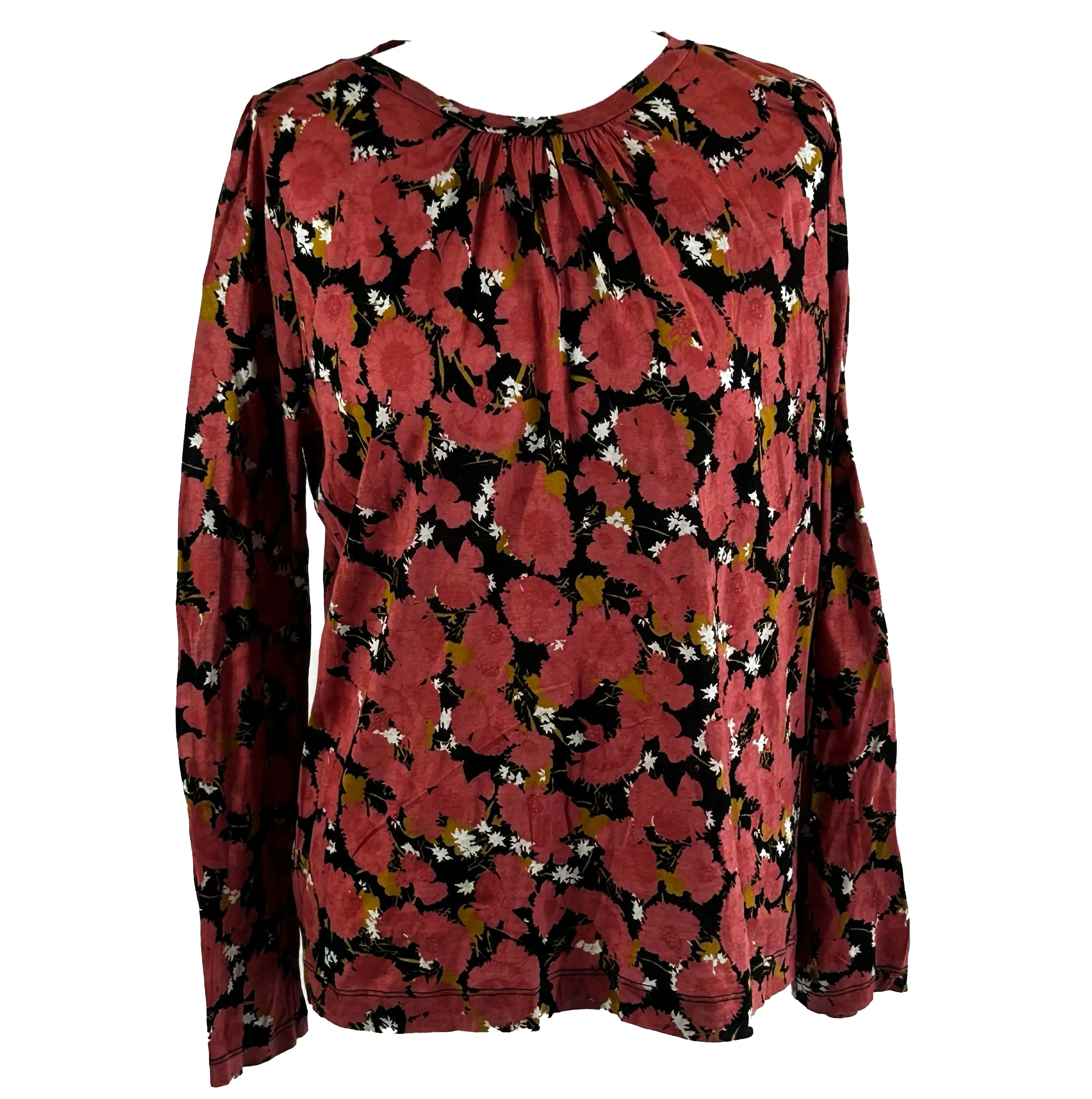 Dries Van Noten Brand New Salmon Floral Jersey Top M