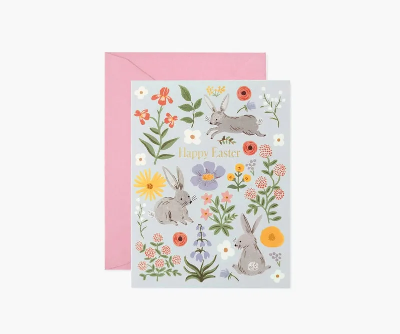 Easter Bunny Fields Greeting Card