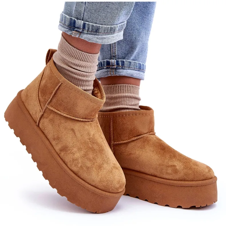 FD1 Suede Snow Boots On Corcoran Brown Platform