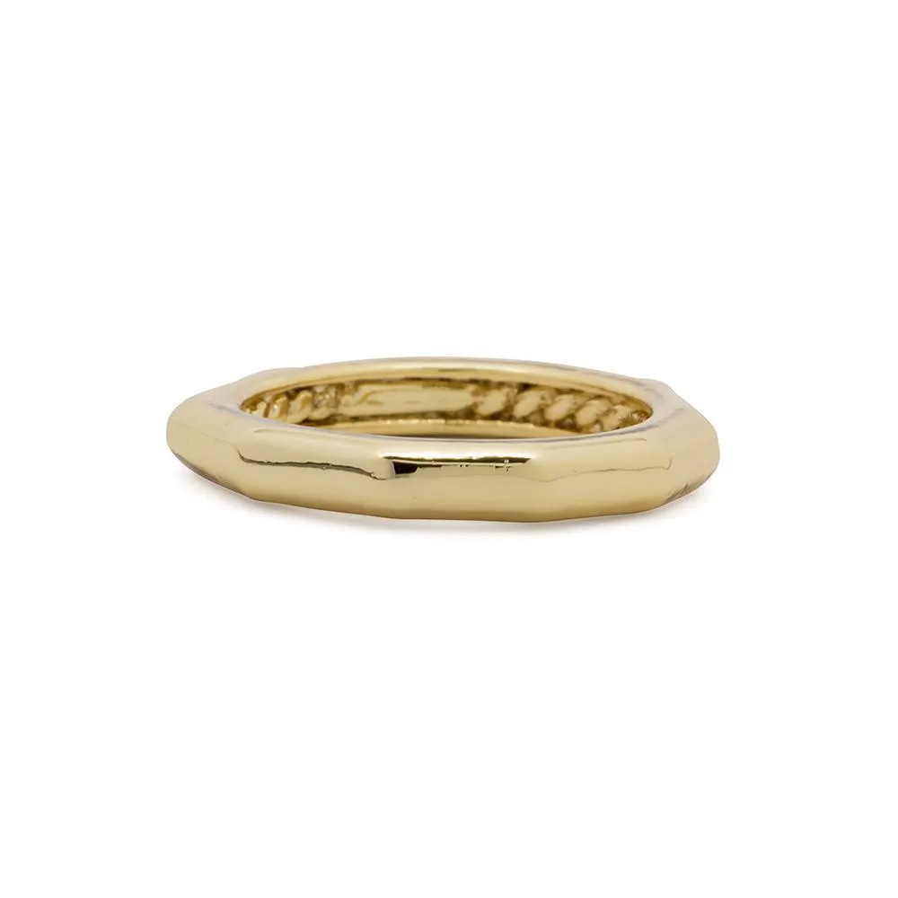 Gold Pl Hexagonal Stackable Ring