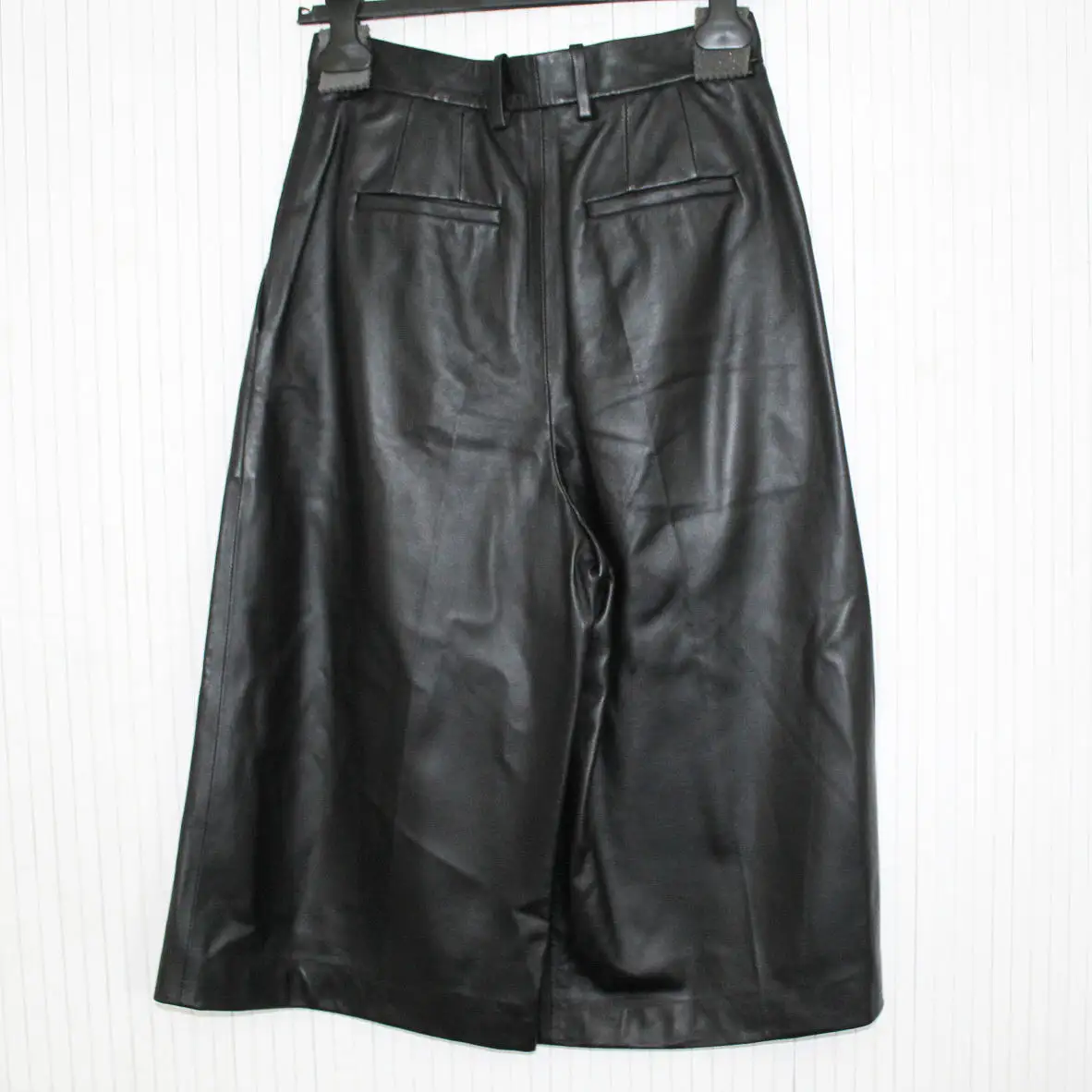 Joseph Brand New 895 Black Timo Nappa Leather Culottes XS