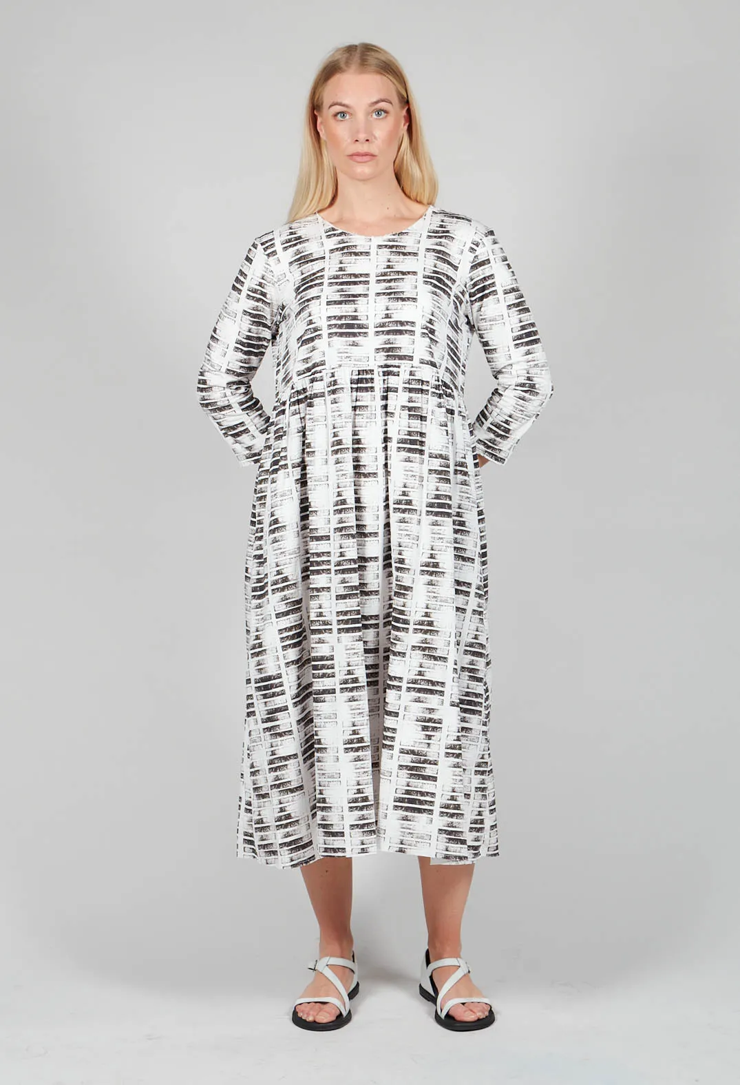 Long Printed Smock Dress