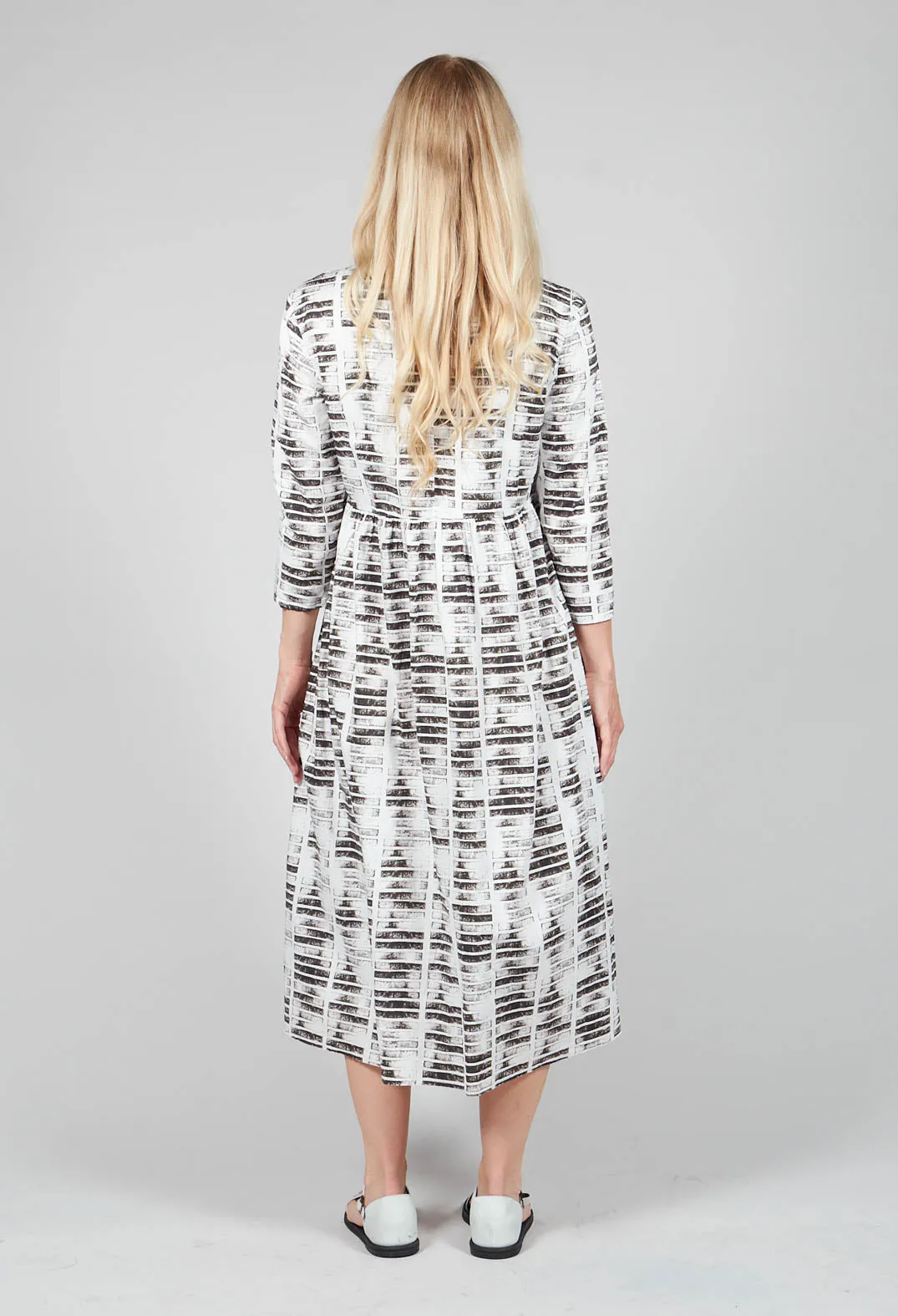 Long Printed Smock Dress