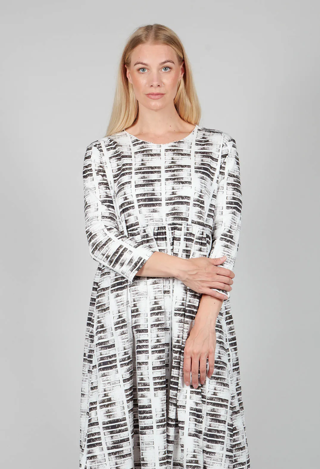 Long Printed Smock Dress