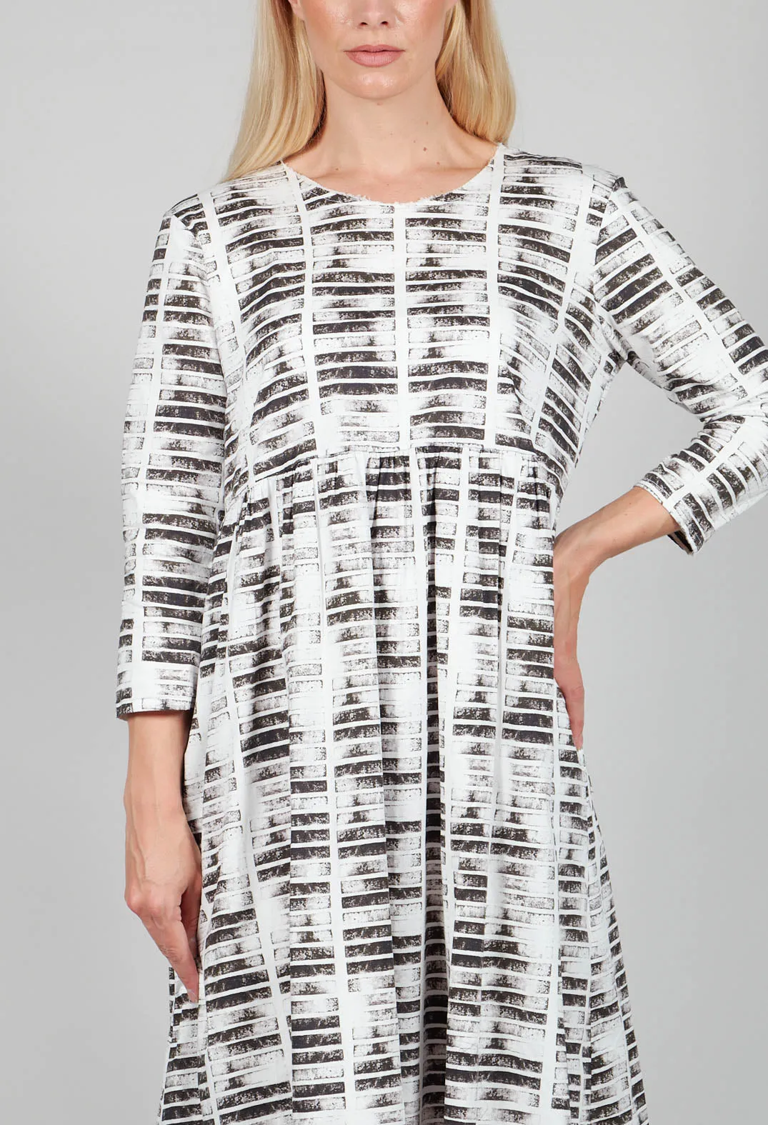 Long Printed Smock Dress