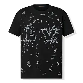 Louis Vuitton LV Spread Embroidery Black T Shirt