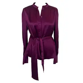 Me&Em Violet Silk Satin Blouse S