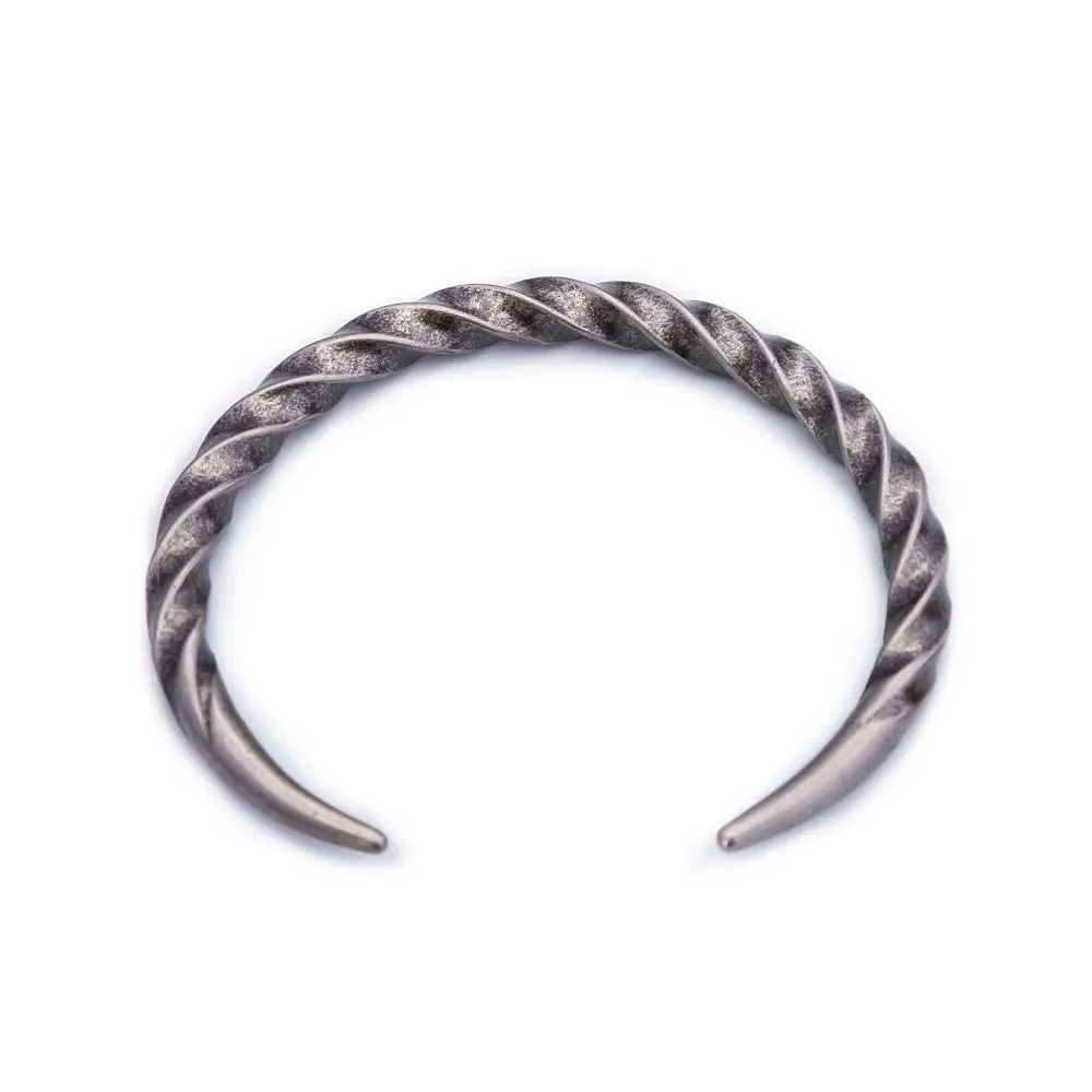 Men and Women Vintage Fashion Stainless Steel Twisted Bangle Bracelet