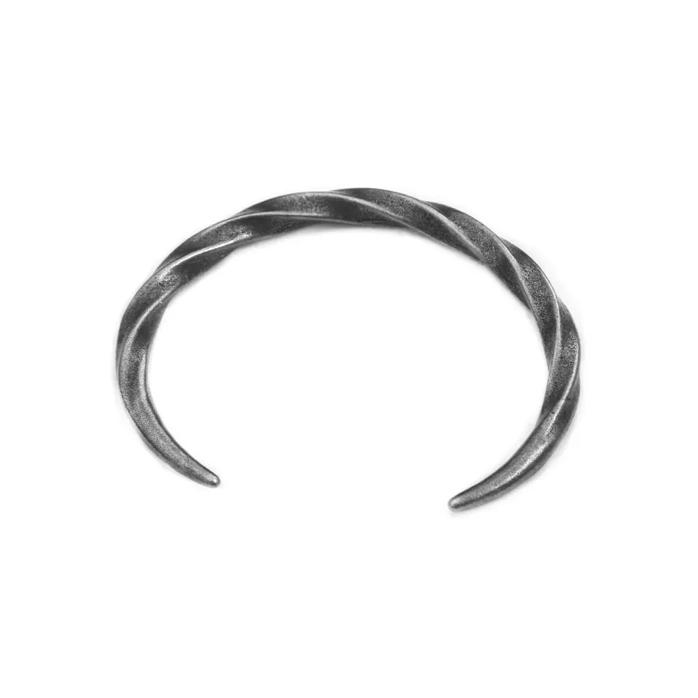 Men and Women Vintage Fashion Stainless Steel Twisted Bangle Bracelet