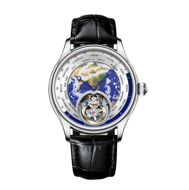 Men's Luxury Business Casual Sapphire Flying Tourbillon Mechanical Watch