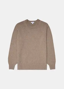 Men's Roxburgh Cashmere Jumper in Natural Brown