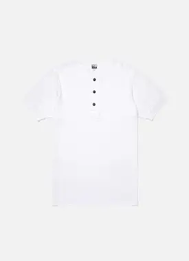 Men's Sunspel x Nigel Cabourn Mesh Henley in White