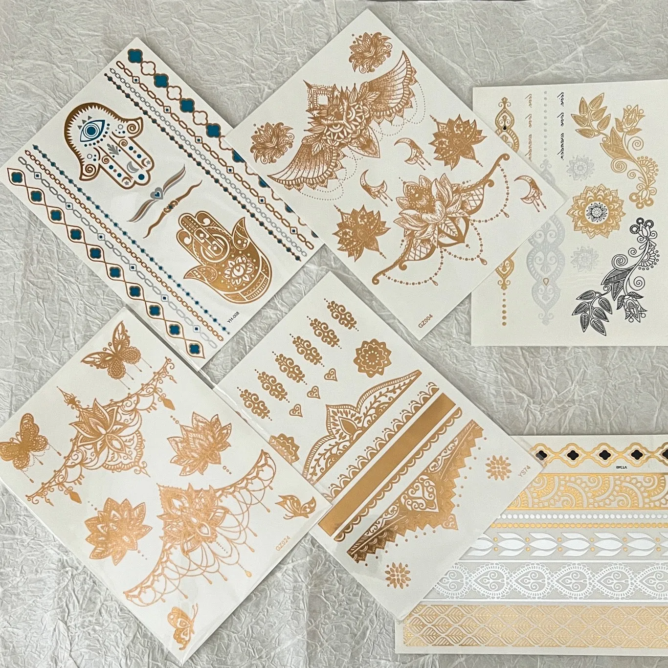 Metallic Temporary Tattoos - 9 Designs!