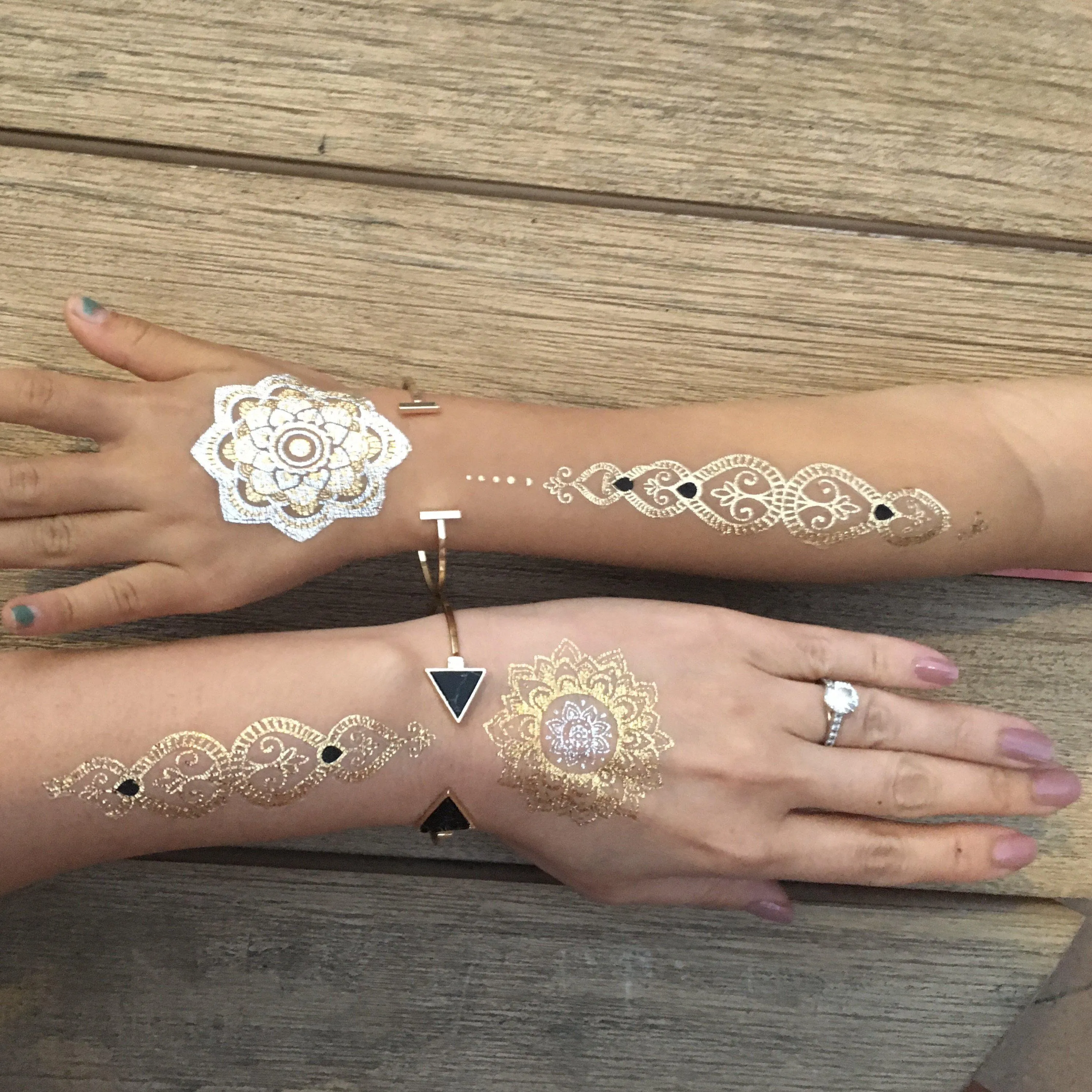 Metallic Temporary Tattoos - 9 Designs!