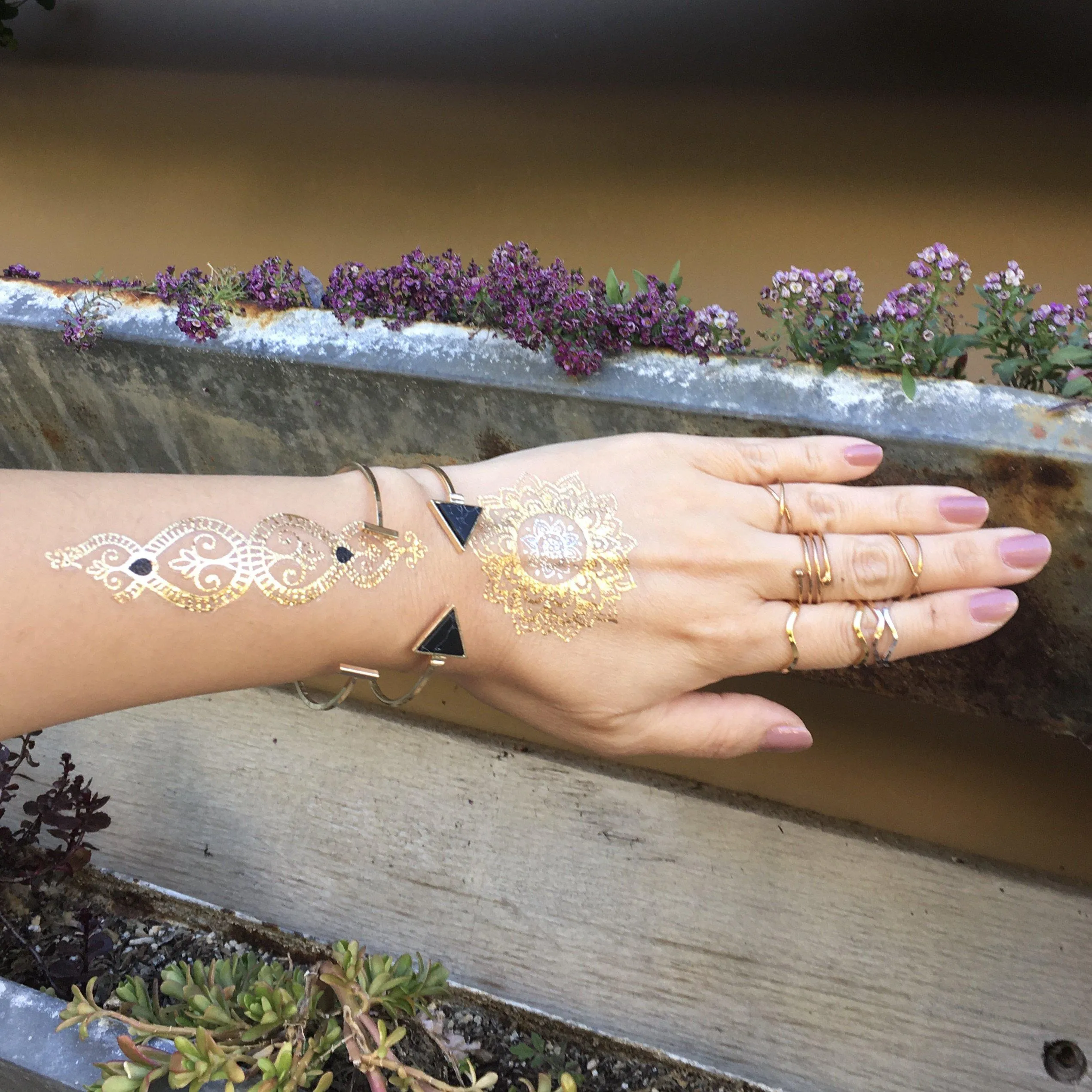 Metallic Temporary Tattoos - 9 Designs!