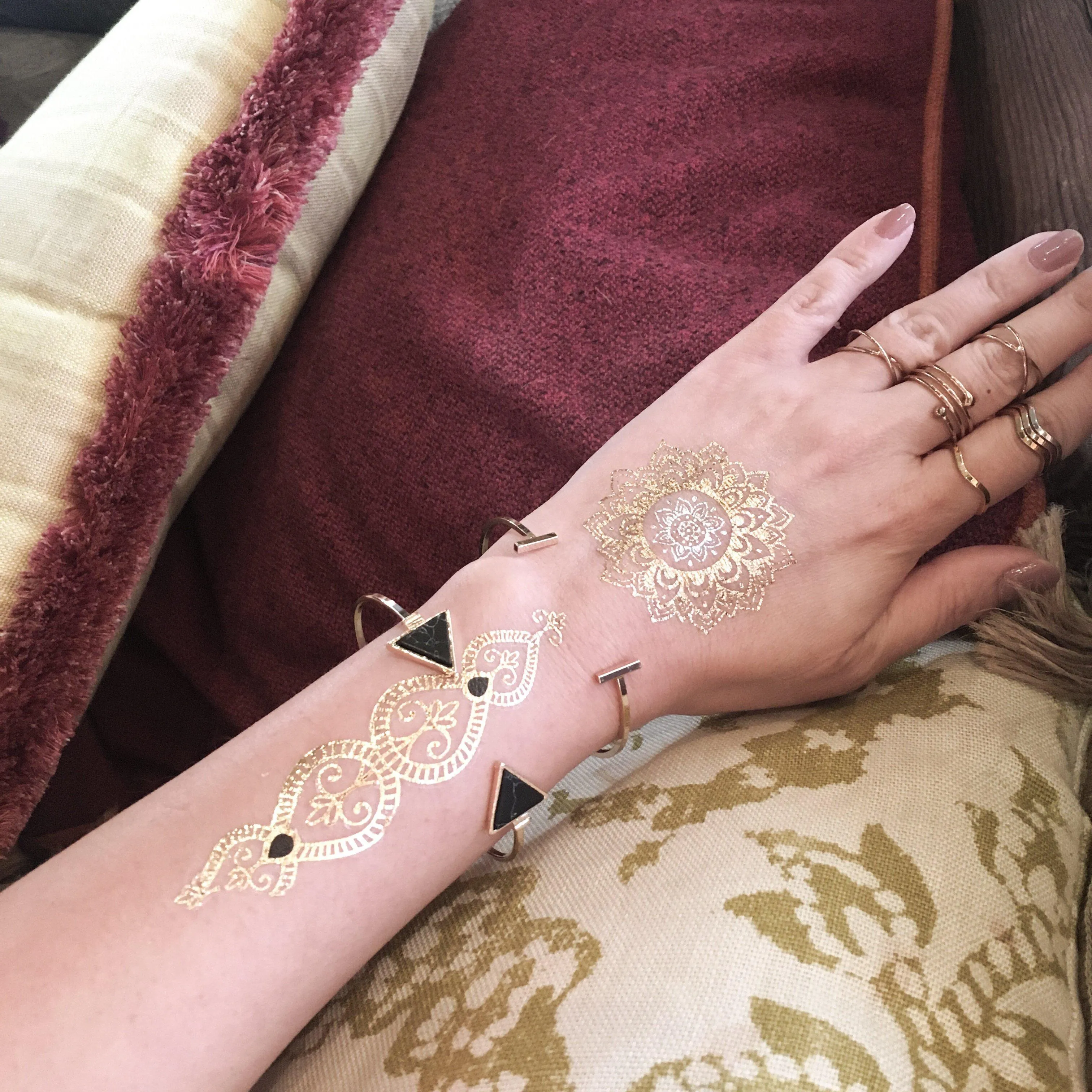 Metallic Temporary Tattoos - 9 Designs!