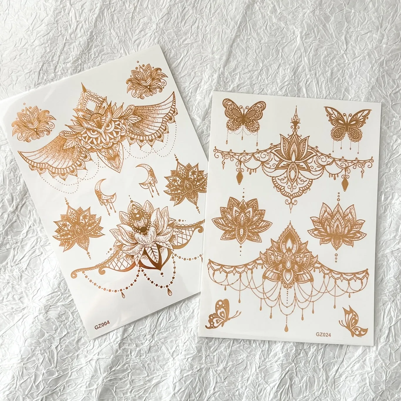 Metallic Temporary Tattoos - 9 Designs!