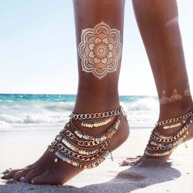 Metallic Temporary Tattoos - 9 Designs!