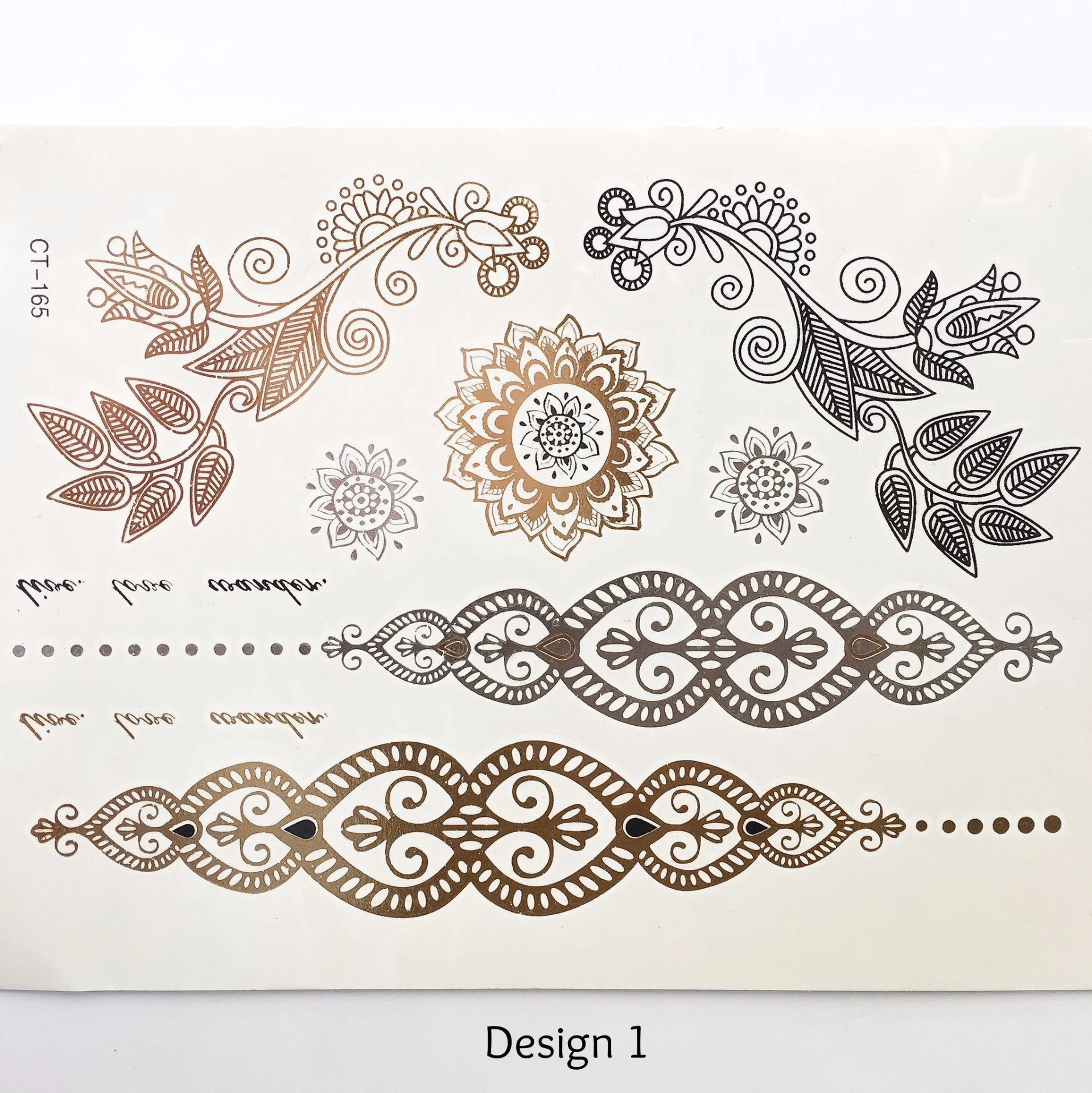 Metallic Temporary Tattoos - 9 Designs!