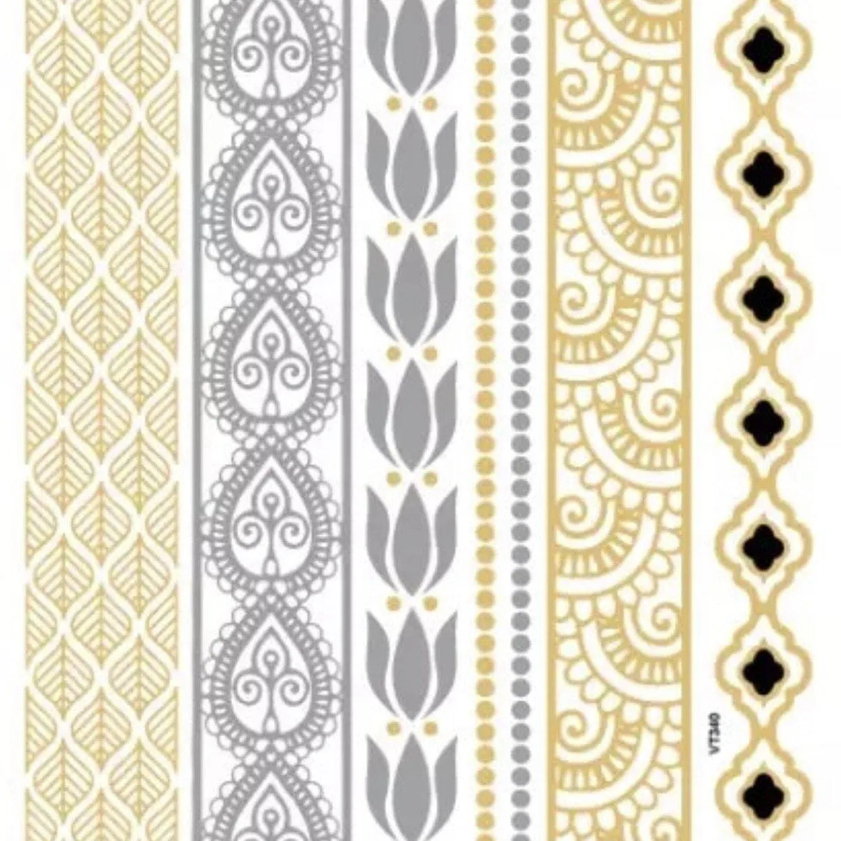 Metallic Temporary Tattoos - 9 Designs!