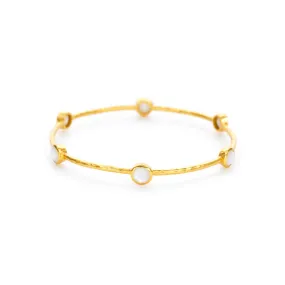 Milano Bangle Gold Mother of Pearl - Medium by Julie Vos